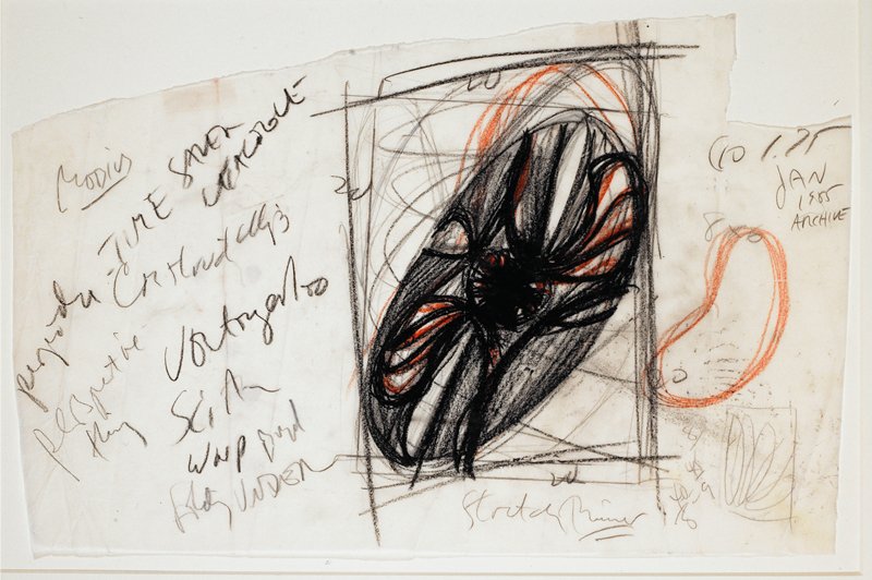Annotated Study for 'Fold-Out', John Newman, 1985