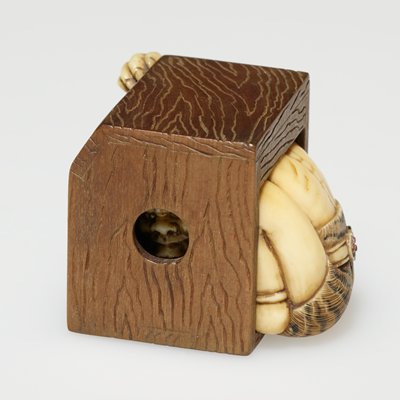 Demon hiding in a foot warmer, Hiraga Meigyokusai, 1970s