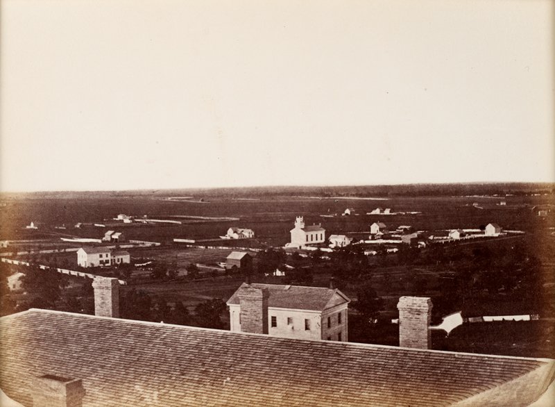 St. Anthony and Minneapolis, from roof of Winslow House, Benjamin Franklin Upton, 1857