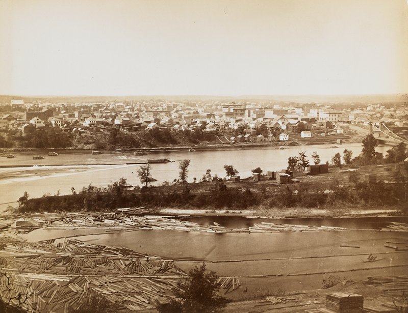 Minneapolis, from roof of Winslow House, Benjamin Franklin Upton, 1870