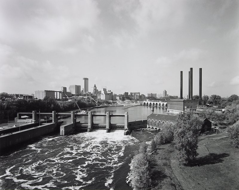 View of Downtown Minneapolis from I-35 Bridge, Frank W. Gohlke, 1977