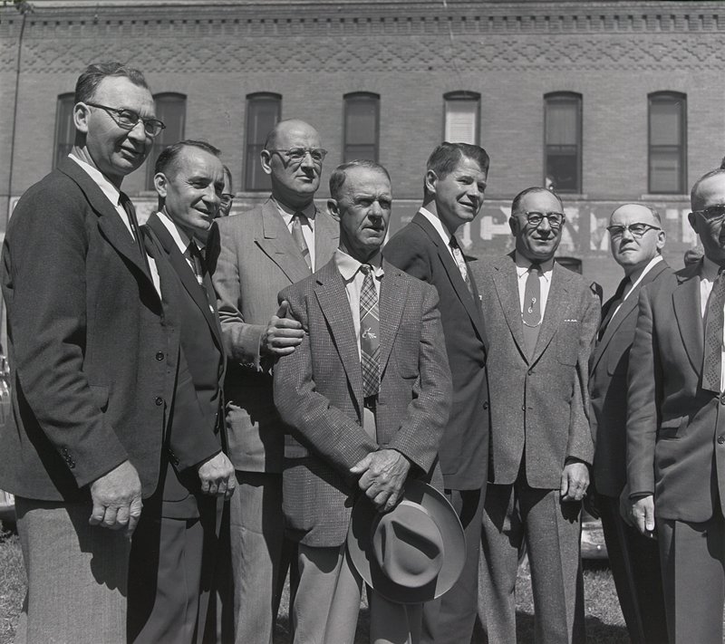 Orville Freeman and Group, Winthrop, Minnesota, Jerome Liebling, 1956
