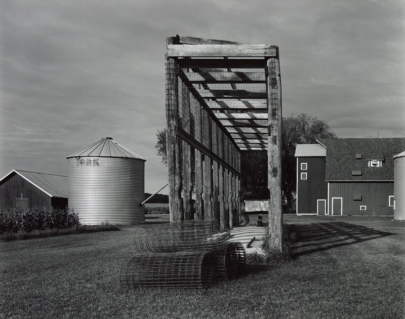 Corn Crib Under Construction, Near Lindstrom, Minnesota, Frank W. Gohlke, 1977 (printed 1980)