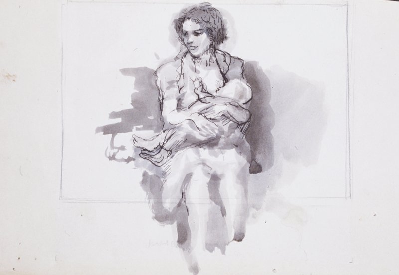 Mother Nursing a Child, Isabel Bishop, 20th century