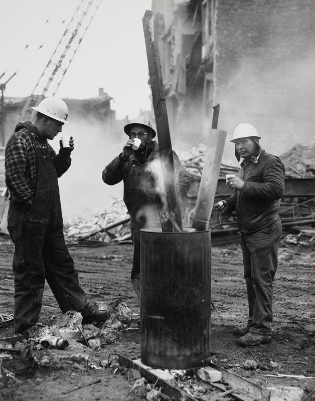 Untitled (construction workers on break), Robert Gene Wilcox, 20th century