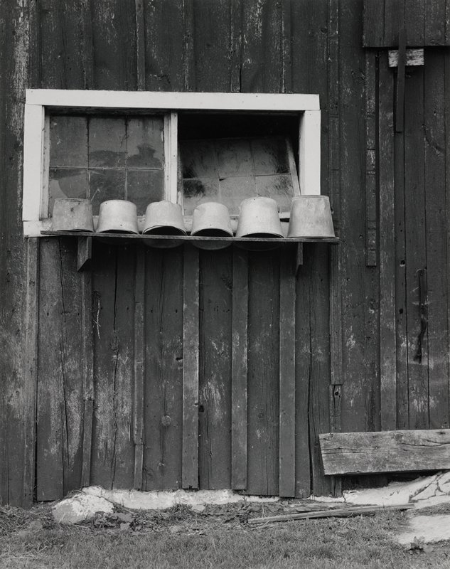 Untitled (6 pails on shelf), Robert Gene Wilcox, 20th century