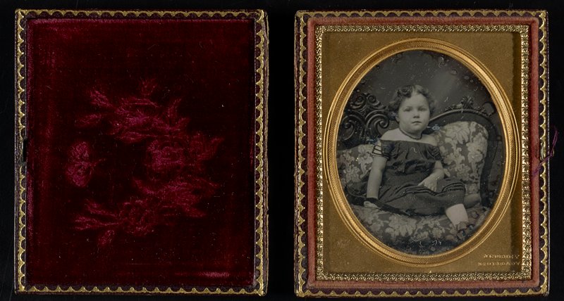 Без названия [portrait of a girl seated on a settee], Джеремайя Герни, 1852–58