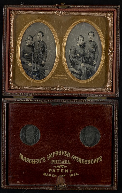 Без названия [stereoscopic case containing two portraits], Джеремайя Герни, 1852–58