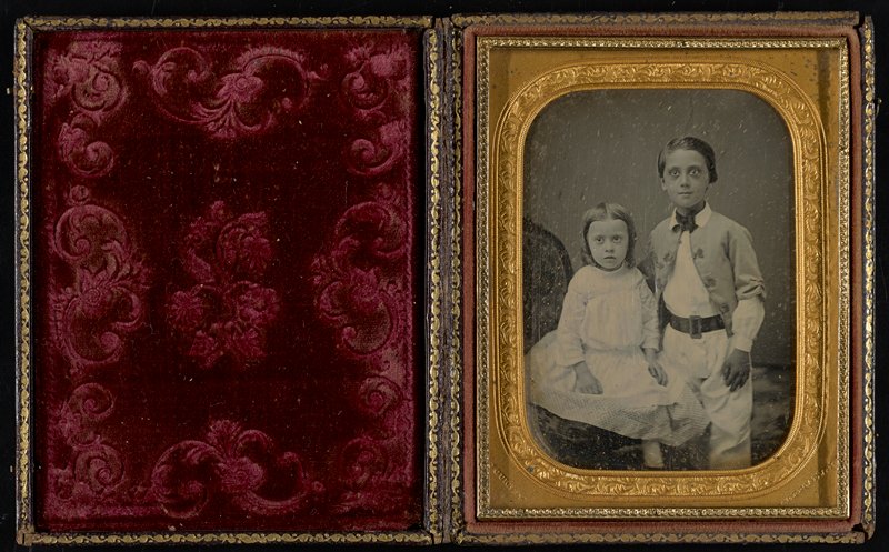 Без названия [portrait of a young boy and girl], Джеремайя Герни, 1852–58