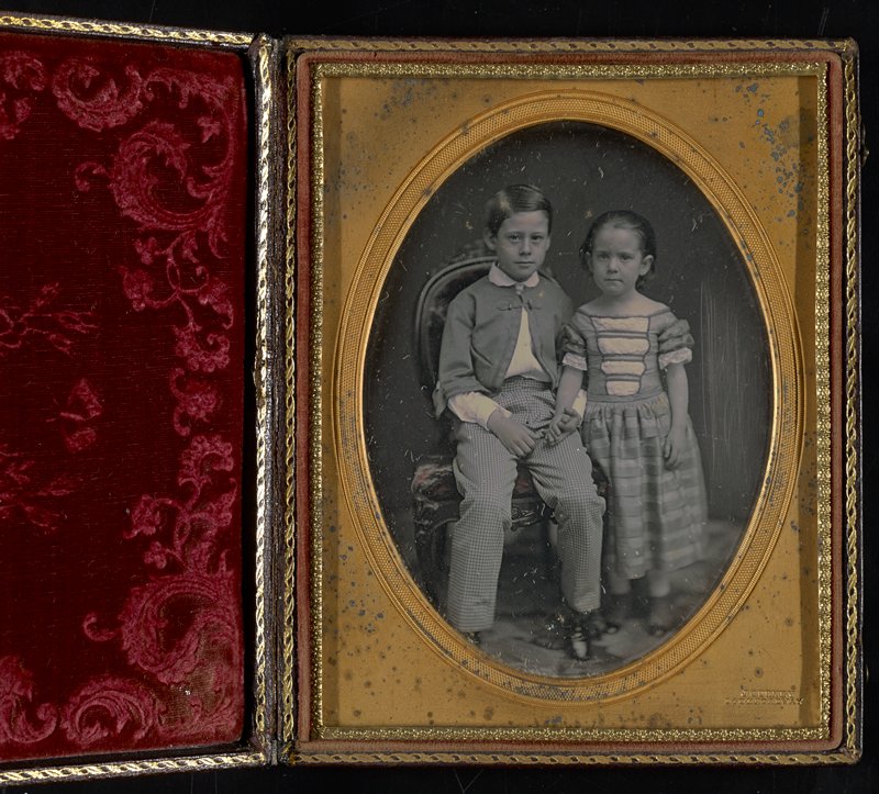 Без названия [full length portrait of two children], Джеремайя Герни, 1852–58