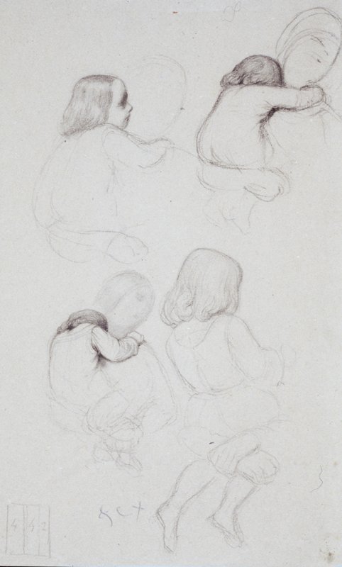 Sketches of Mother and Child, François-Claudius Compte-Calix, 19th century
