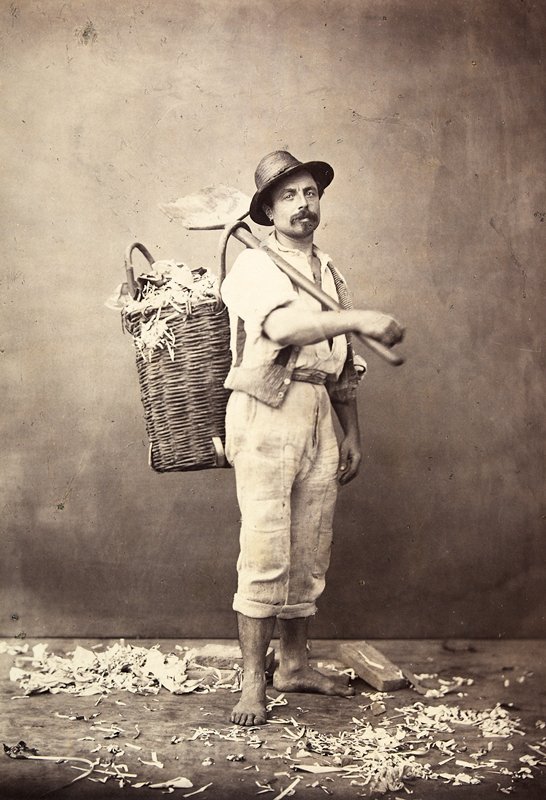 Untitled [man with shovel], Carlo Ponti, c. 1860