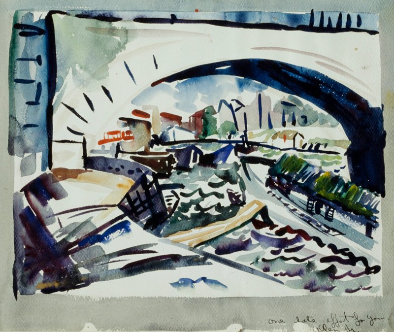Under a Bridge, Winifred Dickinson, 20th century