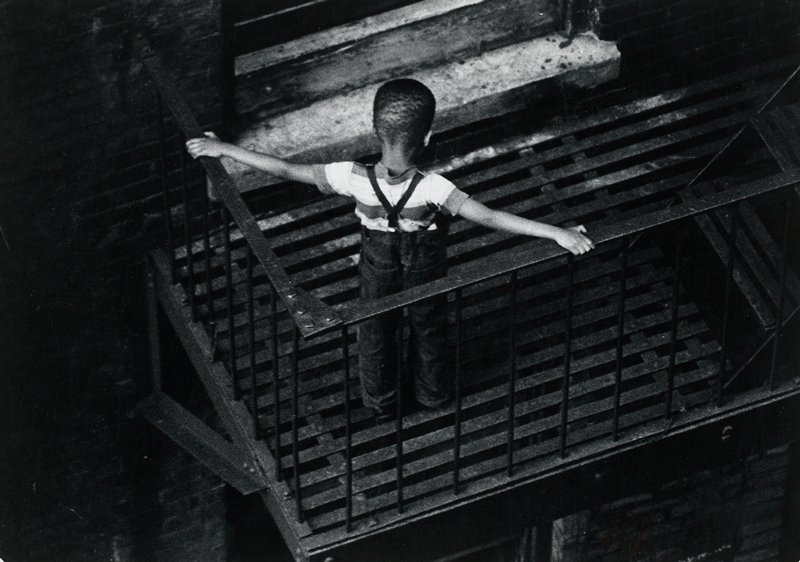 Untitled (Young Boy on Fire Escape), Herb Snitzer, c. 1961