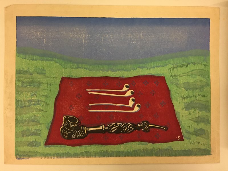Still Life on the Grass Plot, Kawakami Sumio, ca. 1927