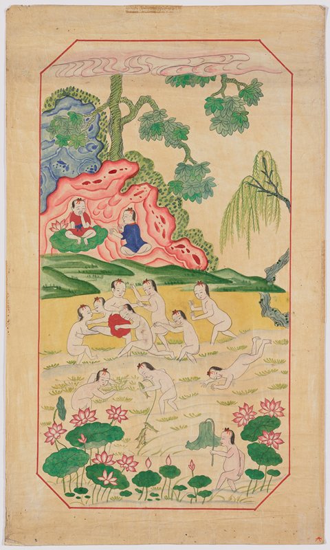 (Children Bathing in a River), 19th-20th century