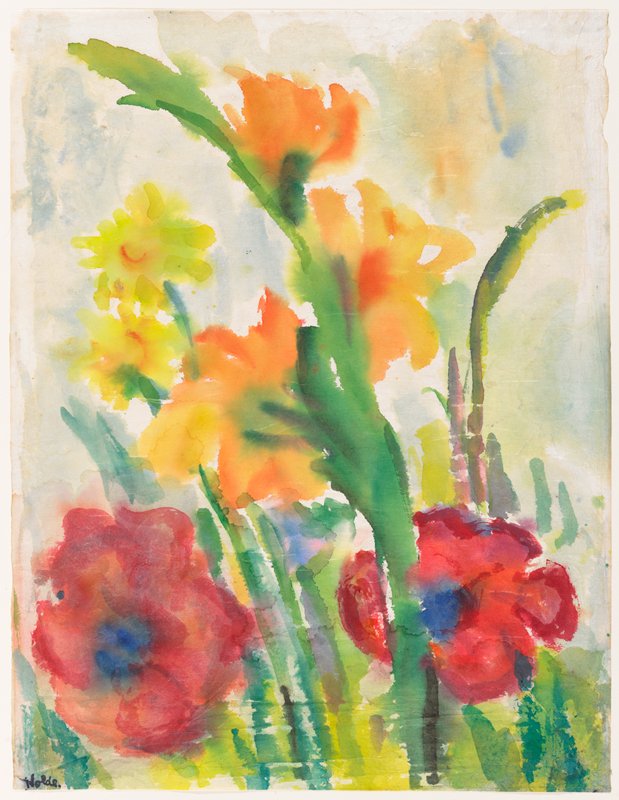 Anemonies and Gladiolas, Emil Nolde, 20th century