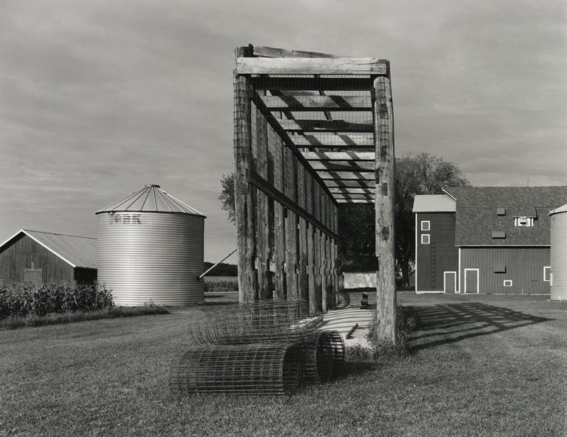 Corn Crib Under Construction, Near Lundstrom, Minnesota, Frank W. Gohlke, 1977