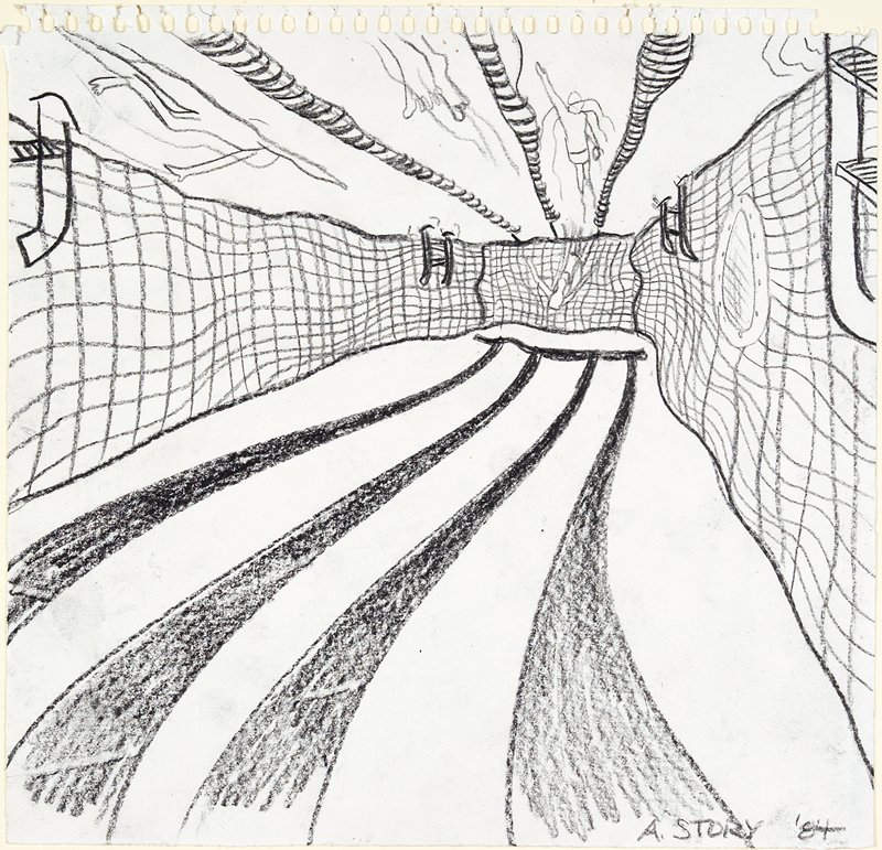 Study for 'Swimming Pool', Agnes Story, 1984