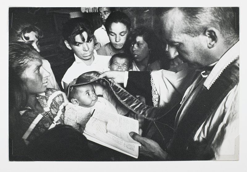 Baptism at Gypsy Pilgrimage, Saintes Maries de la Mer, France, Sabine Weiss, 1960