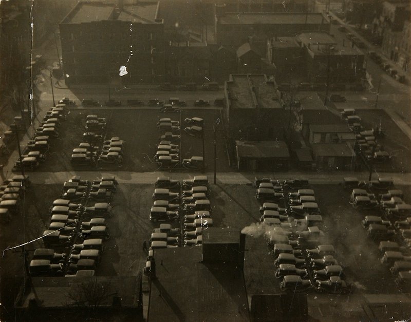Untitled [parking lot], I. S. Mendenhall, c. 1930–40