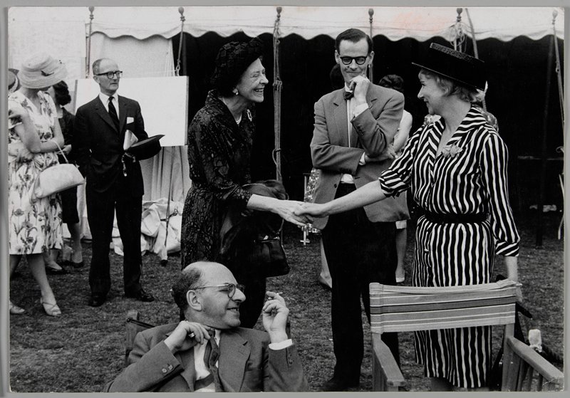 Untitled [two women shaking hands], Roger Mayne, 20th century