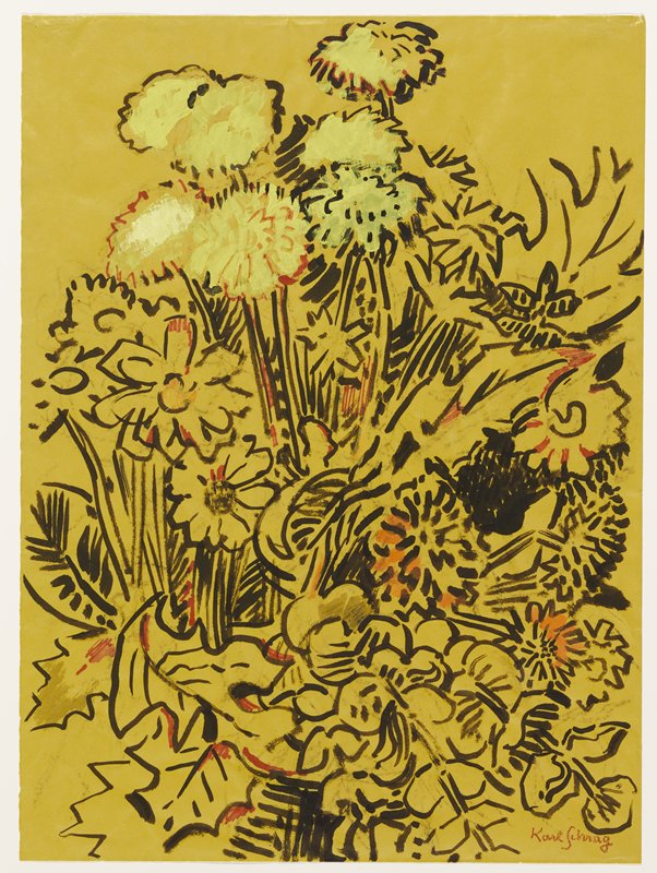 Bouquet-Black and Gold, Karl Schrag, 1973