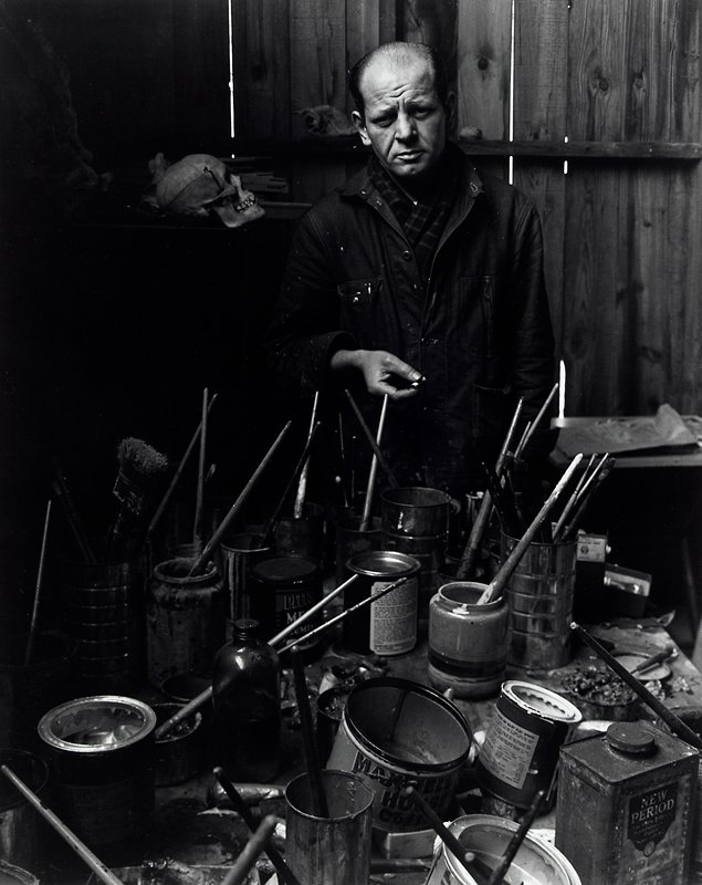 Jackson Pollock, Springs, New York, Arnold Newman, 1949