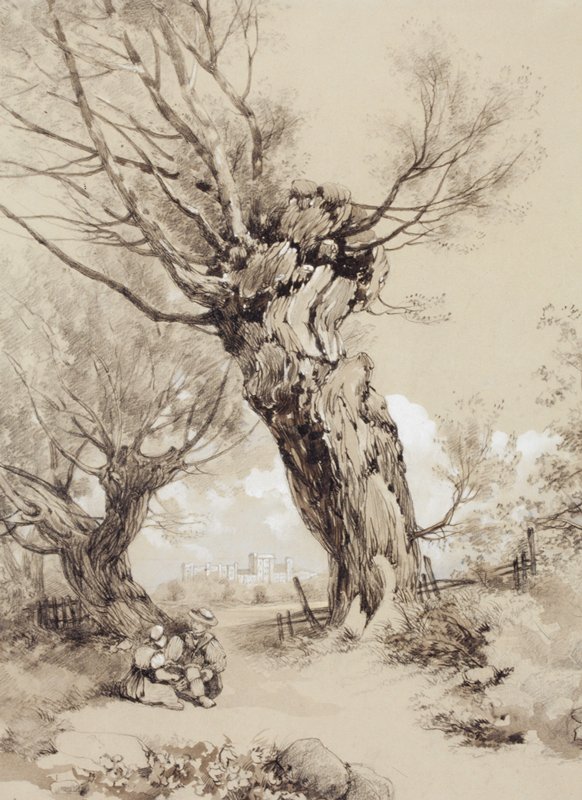 Landscape with Figures under Pollarded Trees, James Duffield Harding, c. 1850–60
