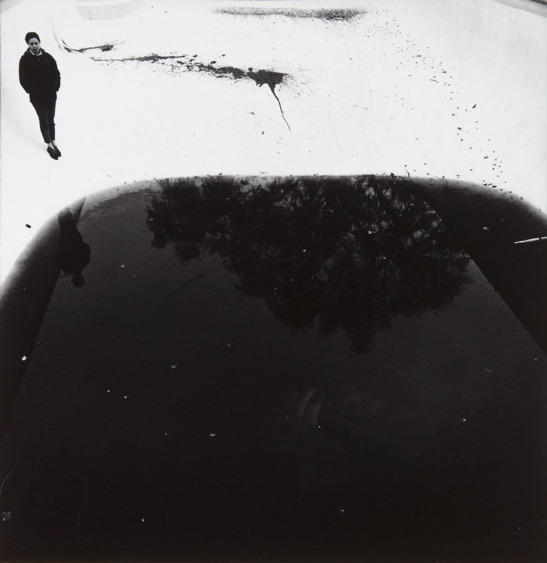 Untitled [figure in partially empty swimming pool], Harvey Himelfarb, 1970