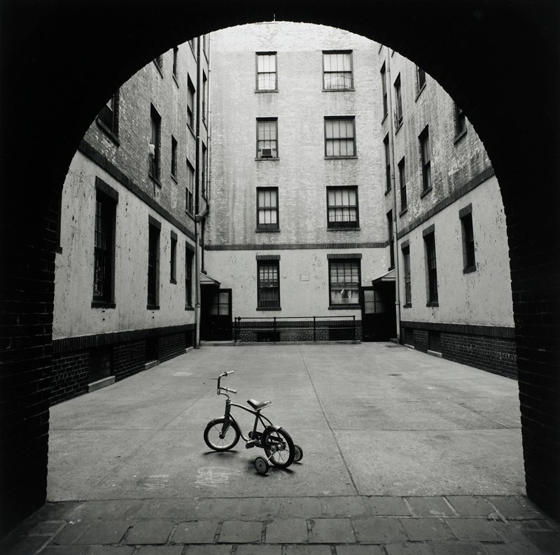Bicycle in Courtyard, Bronx, Arthur Tress, 1970