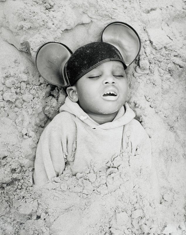 Boy in Mickey Mouse Hat, Coney Island, Arthur Tress, 1968