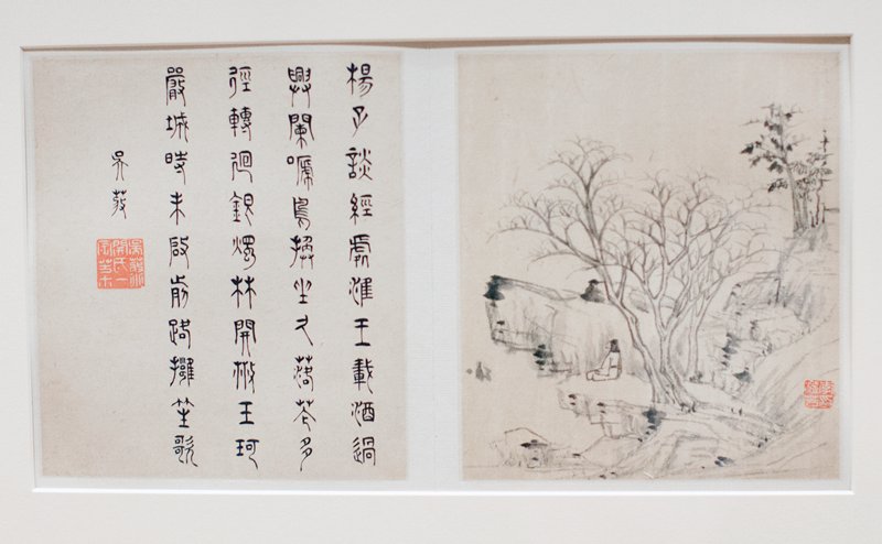 Two leaves from a landscape album, Li Liufang, 1621