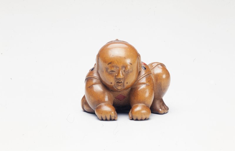 (Karako squatting), Gyokuzan 玉山, 20th century