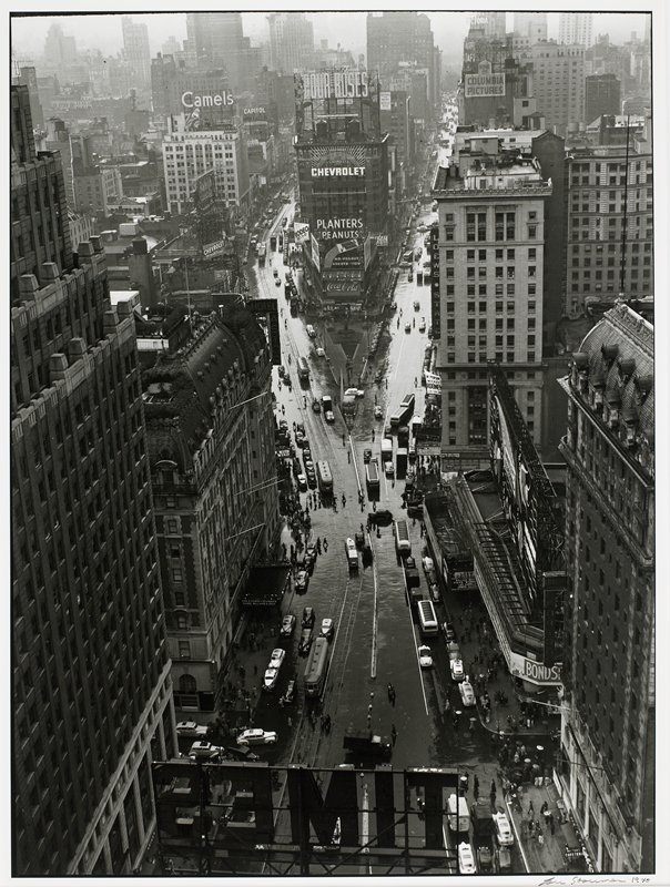 Times Square in the Rain, New York, Lou Stoumen, 1940