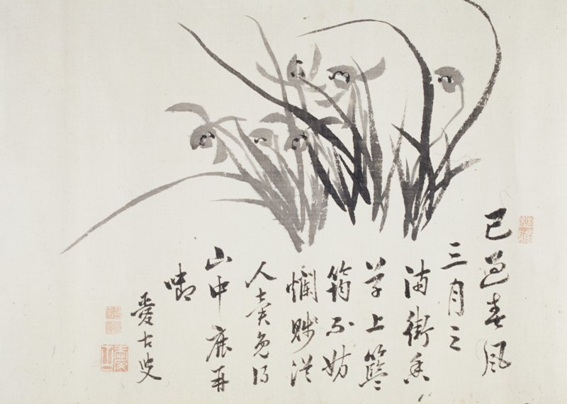 Orchids, Ōtsuki Bankei, 1849