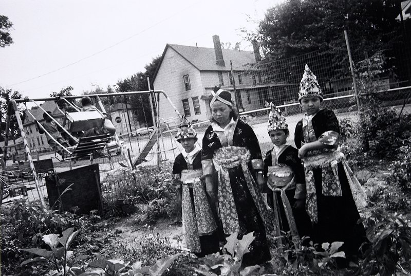 Hmong Females in Traditional Costume, Frogtown, Wing Young Huie, 1993
