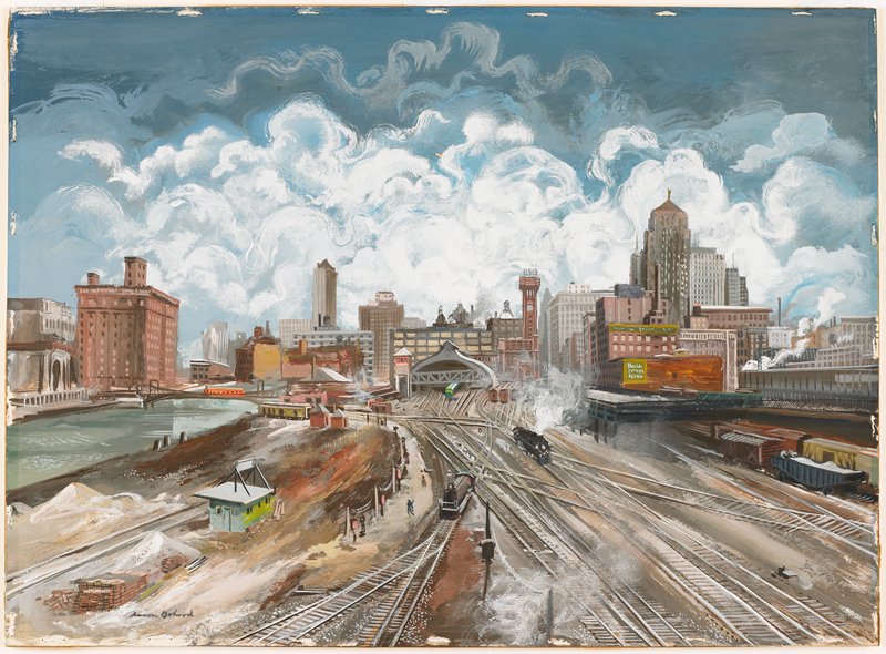 Railroad Yard, Chicago, Aaron Bohrod, c. 1935–40