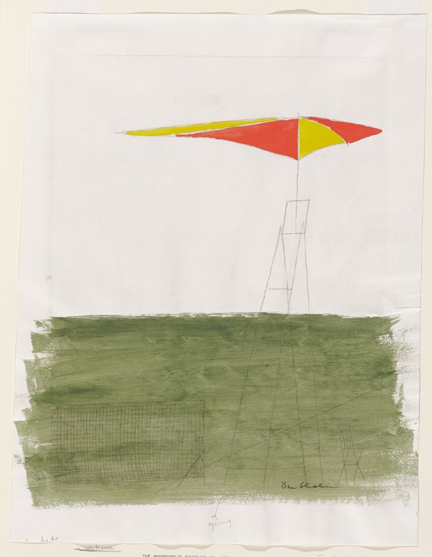 Tennis Umbrella, Ben Shahn, 1951