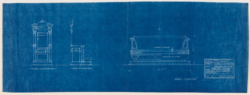 Drawing No. 1: Furniture Designed Especially for Foyer to Auditorium, Minneapolis Institute of Art, William Channing Whitney, December 22, 1930
