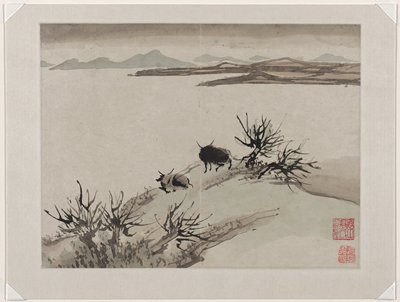Finger Painting, from an album of ten, Gao Qipei, 1684