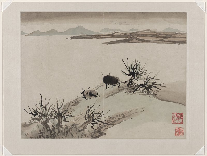 Finger Painting, from an album of ten, Gao Qipei, 1684