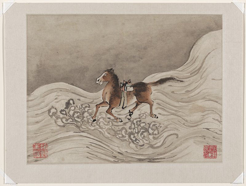 Horse carrying the “River Diagram”, Gao Qipei, 1684