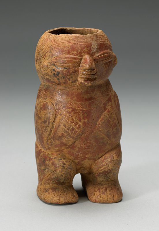 Male Figure Vessel, 100 BCE–100 CE