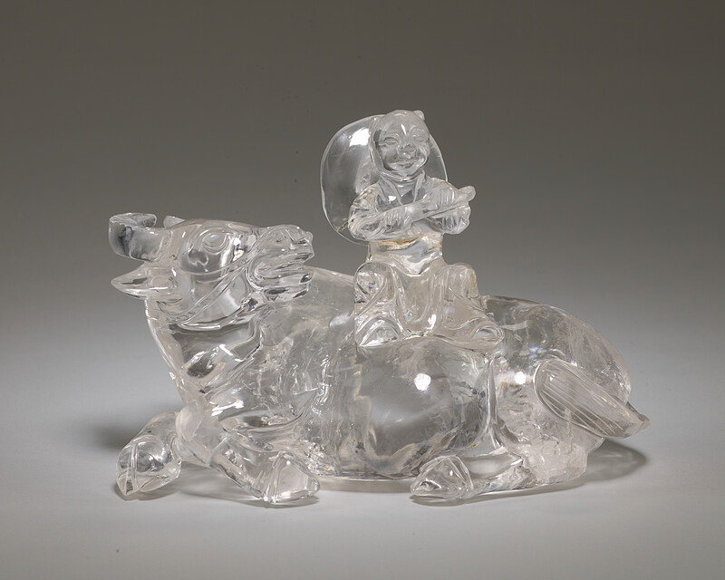 Recumbent Water Buffalo with Boy on Back, c. 1840