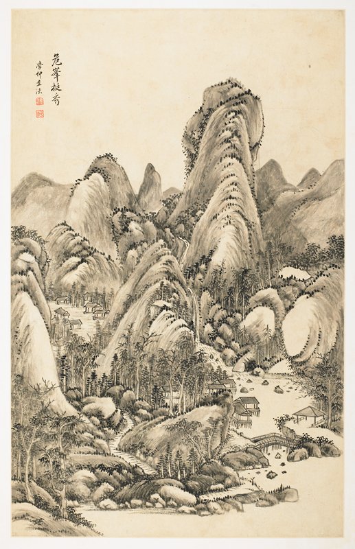 Magnificence of Overhanging Bluff, Jin Yongxi, 1723