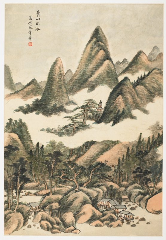 Green Mountain Just After a Bath, Jin Yongxi, 1723
