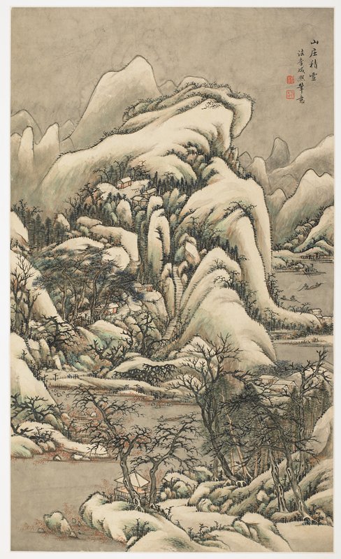 Snow in Mountain Villa, Jin Yongxi, 1723