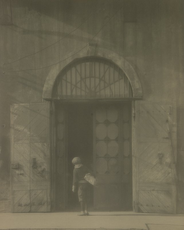 Untitled [boy looking in open door], Forman G. Hanna, 20th century