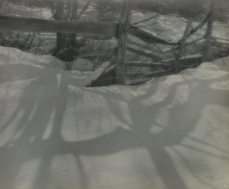 Fence and Snow, Forman G. Hanna, 20th century